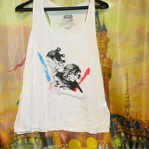 Star Wars: The Last Jedi Kylo Ren & Rey Sketch Girls Tank Top
